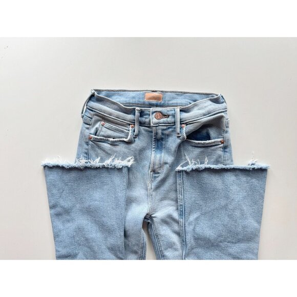 MOTHER The Runaway Step Fray California Cruiser High Rise Bootcut Jeans, Size 24 - Picture 12 of 15